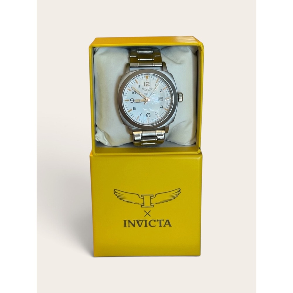 Invicta Specialty 69632 Mens 44mm Silver Stainless Steel Quartz Watch NIB